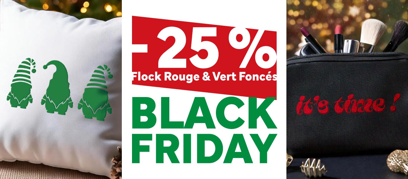 Black Friday : Flock Rouge et Vert Sapin... pour sublimez vos Création